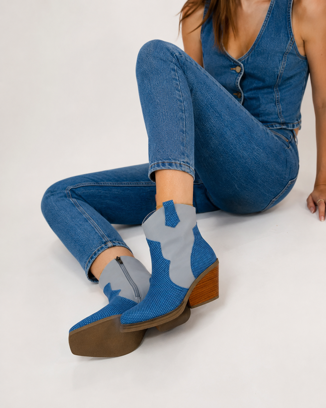 BOTA 3/4 DAKOTA AZUL