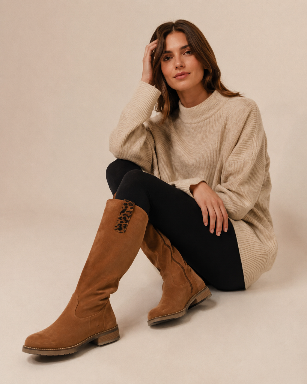 Bota Camila2 Miel Print