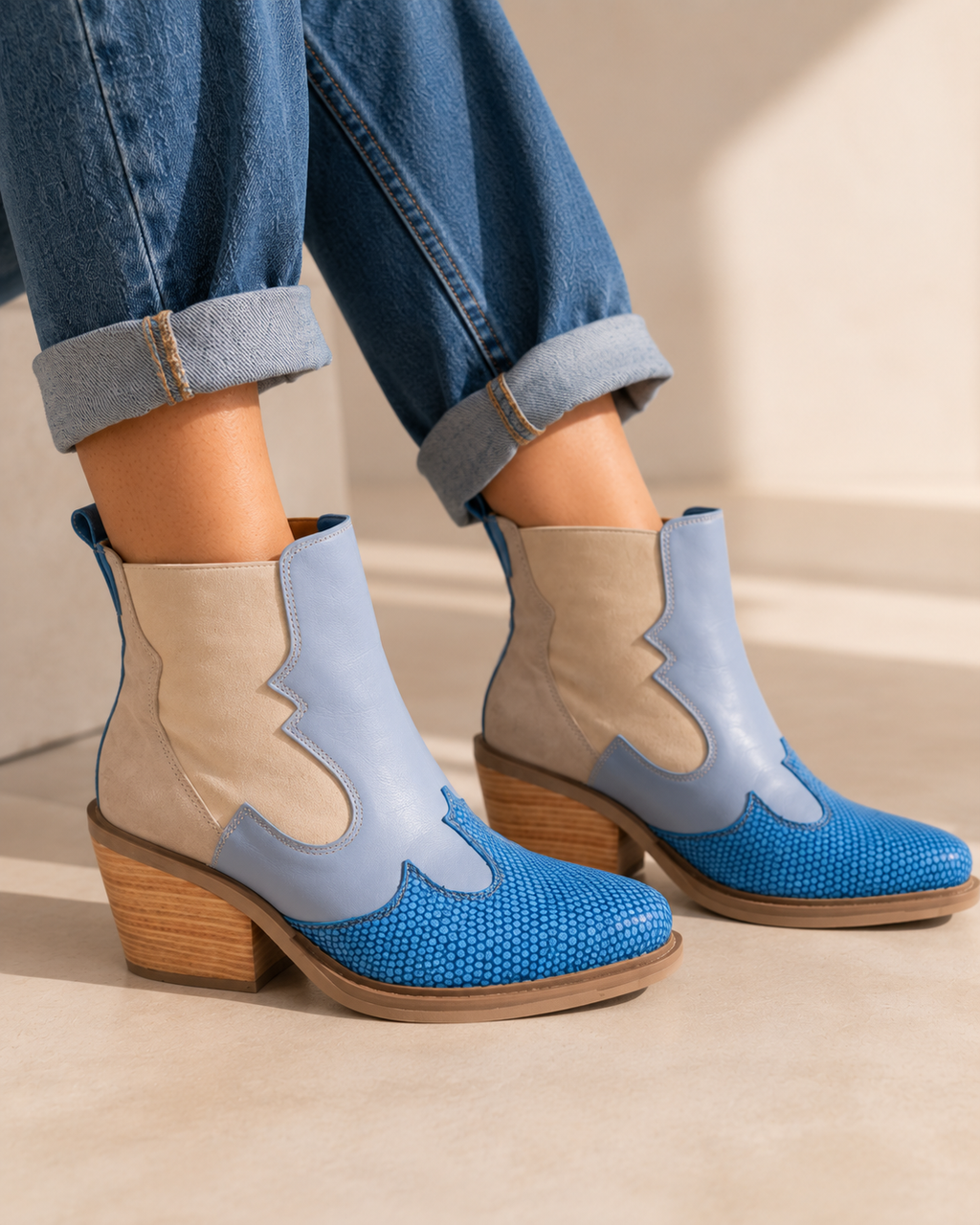BOTA 3/4 SAVANNAH AZUL CELESTE