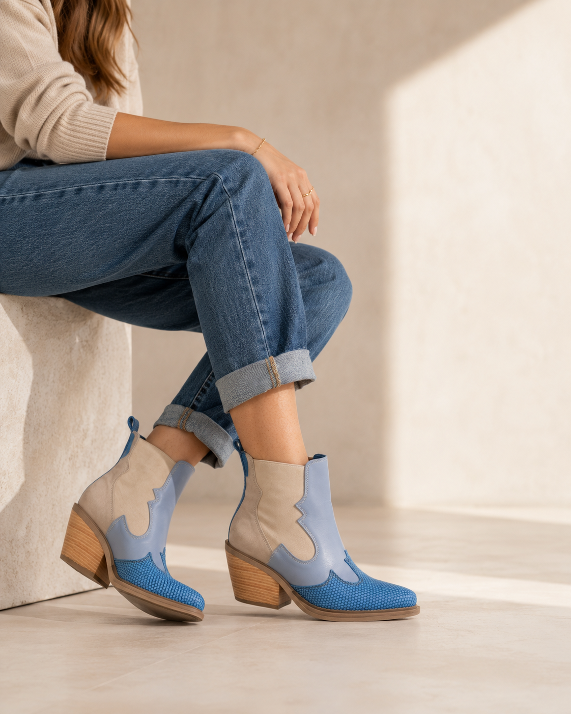 BOTA 3/4 SAVANNAH AZUL CELESTE