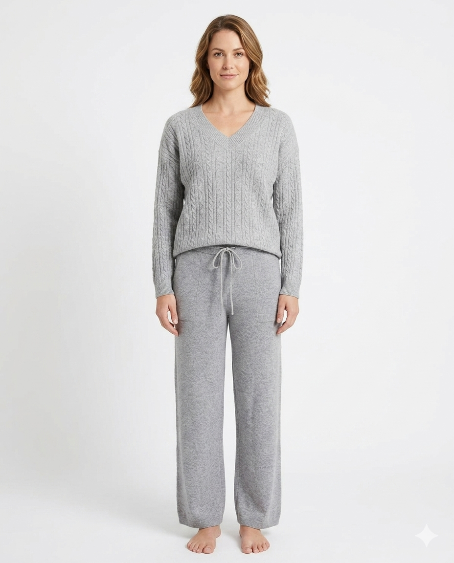CONJUNTO LANA GRIS