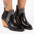 BOTIN MÓNICA NEGRO PLATA
