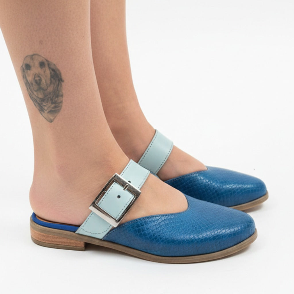 BABUCHA AVA CELESTE AZUL